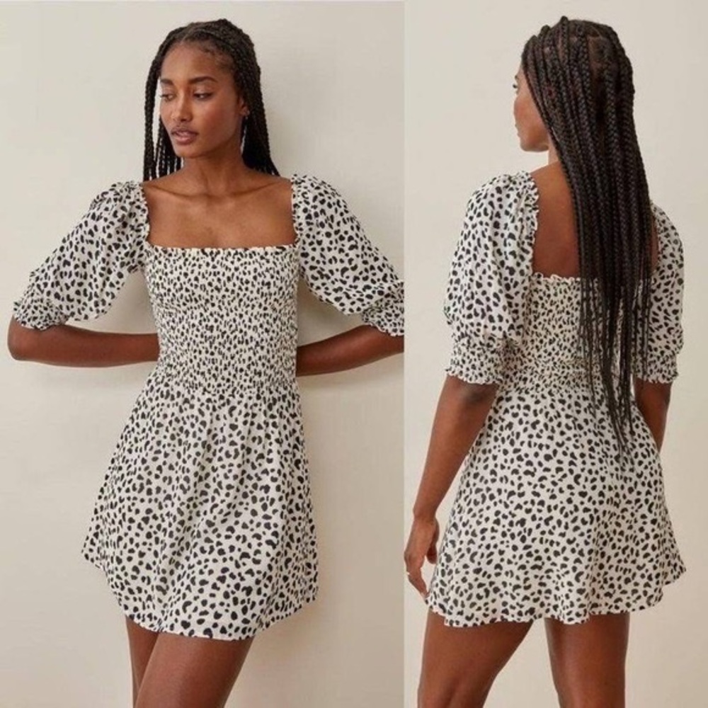 Reformation Elle Dress in “Ocelot” Leopard
